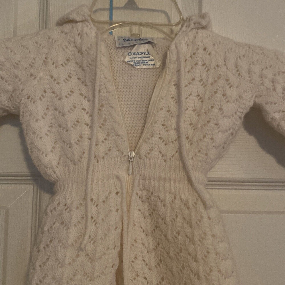 Vintage Mine Alone Baby Infant Sleeper Sack One Piece Hooded Zipper Front